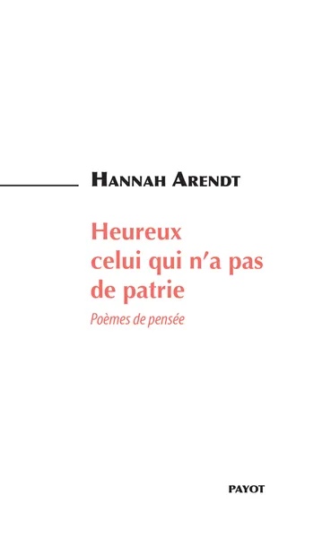 Heureux celui qui n'a pas de patrie